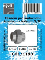 tesnenie holendru vodovod.3/8" 27x19mm gum. CH1/119D (10ks)