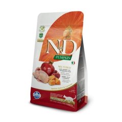 N&D - Pumpkin Cat - Neutered Quail & Pomegranate - Pro kastrované kočky
                        balení 300 g
                    