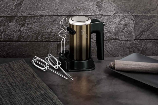 BERLINGERHAUS Mixér ručný šľahač s príslušenstvom 300 W Shiny Black Collection BH-9433