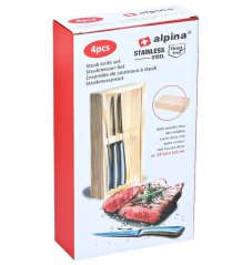 ALPINA Steakový nôž v drevenej krabičke sada 4 ksED-247384