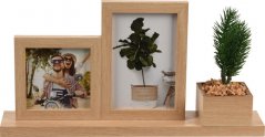 HOMESTYLING Fotorámeček stolní dekorativní s umělou rostlinou 37 x 19 cm KO-C37890610