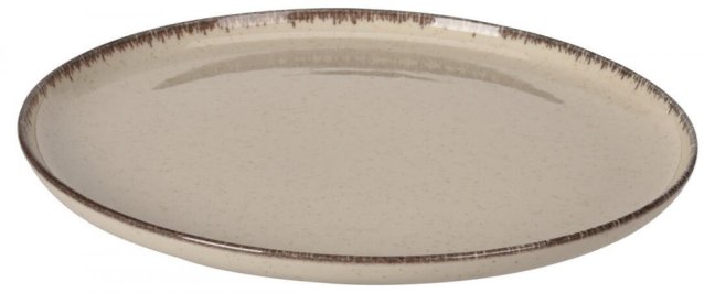 tanier plytký 27cm porcelánový BÉŽ, HN lem