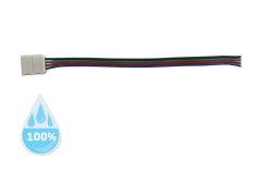 Konektor nepájivý pre RGB LED pásky 5050 30,60 LED/mo šírke 10mm s vodičom, vodeodolný IP68