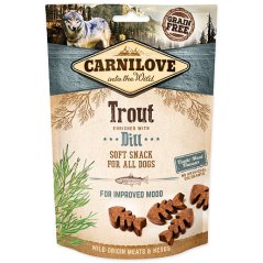 CARNILOVE Dog - Soft snack - Pstruh s koprem