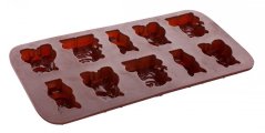 forma na čokoládu zvieratká I 10ks 20,4x10,5x1,4cm silikón HN