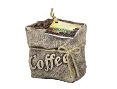 Sviečka COFFEE BAG zdobená 8x11x11cm