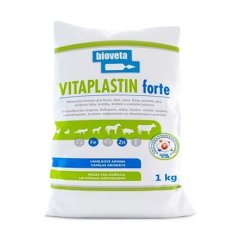 BIOVETA - Vitaplastin forte plv - Doplnkové minerálne krmivo pre hovädzí dobytok, ovce, kozy, ošípané, králiky