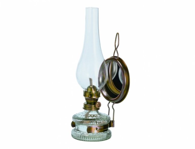 Lampa petrolejová zrkadlová s cylindrom 9x30cm