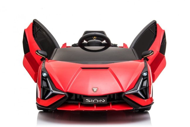 Detské elektrické auto Lamborghini Sian červená/red