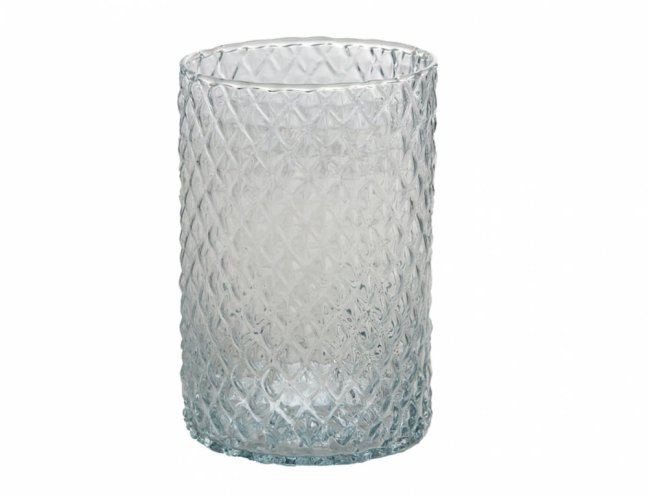 Váza DIAMOND VÁLEC ruční výroba skleněná d15x20cm