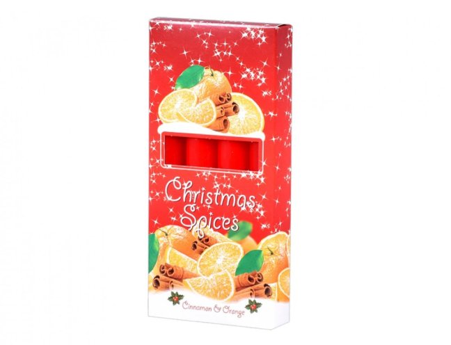 Sviečka vianočná stolná CHRISTMAS SPICES d2x17cm 4ks vonná