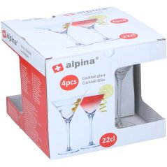 ALPINA Poháre na koktaily 220 ml sada 4 ksED-249631