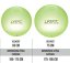 Gymnastický míč LIFEFIT® TRANSPARENT 75 cm, sv. zelený