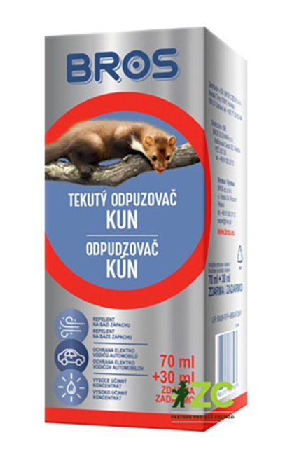 odpudzovač kún tekutý 70ml + 30ml BROS