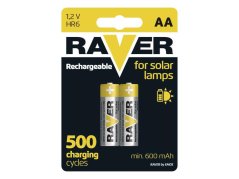 Batéria AA (R6) nabíjací 1,2V/600mAh RAVER solar 2ks