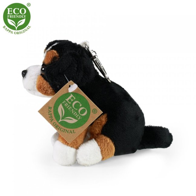 Plyšová klíčenka / přívěšek pes bernský salašnický sedící 9 cm ECO-FRIENDLY