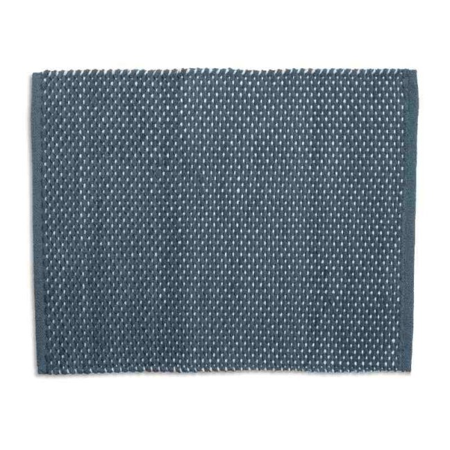 KELA Kúpeľňová predložka Miu zmes bavlna/polyester dymovo modrá 65,0x55,0x1,0cm