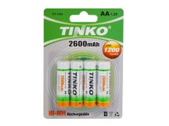 Batéria AA (R6) nabíjací 1,2V/2600mAh TINKO NiMH 4ks