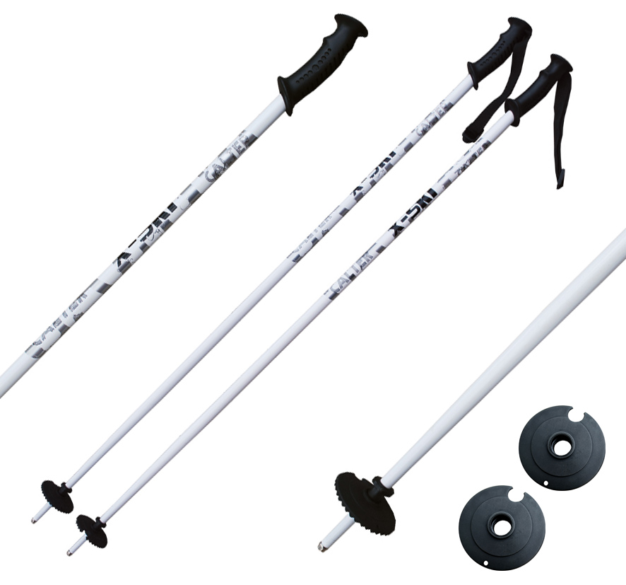 Sjezdové hole CALTER® X-SKI, vel. 90cm, bílé 90
