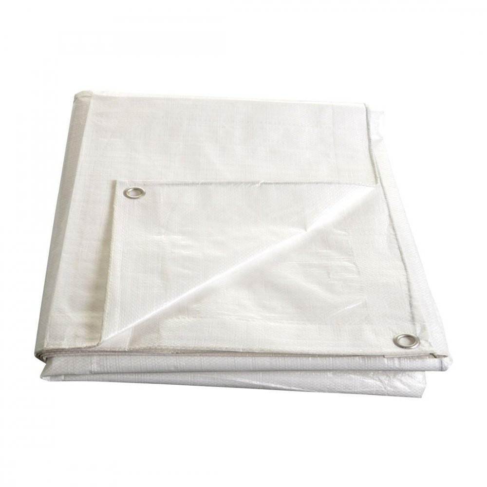 plachta s okami biely 140g / m2, kašírovaná 4x5m140g