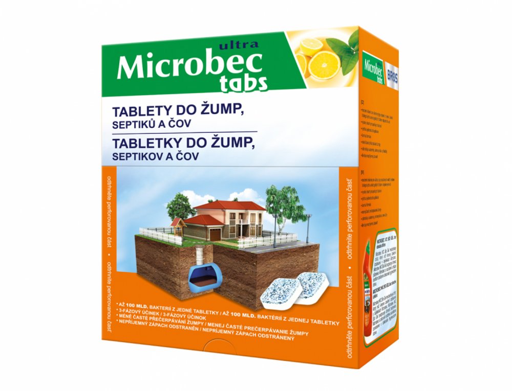 Tablety BROS MICROBEC do žúmp, septikov a ČOV 16x20g