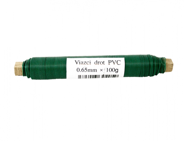 Drôt kvetinový viazacie na drievku PVC 30m 0,6mm