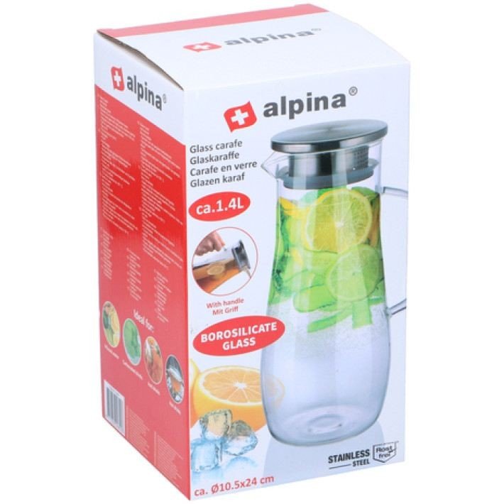 Skleněná karafa s uchem 1,4l