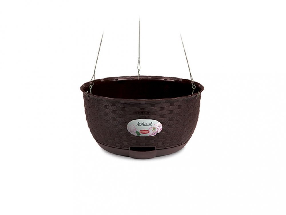 Závěsný květináč STEFANPLAST NATURAL 30 moka