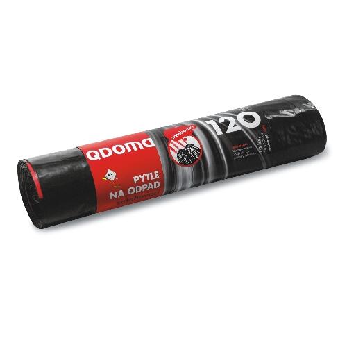 vrecia na odpadky zaťahovací 120l (10ks) 70x100cm čierny 35u