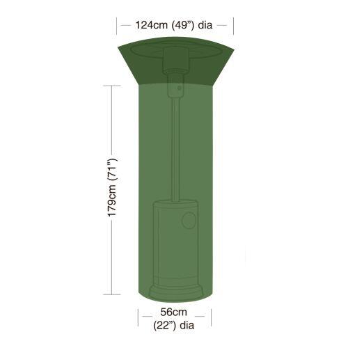 plachta krycia na záhradný ohrievač pr.124 / 56cm, v.179cm, PE 90g / m2