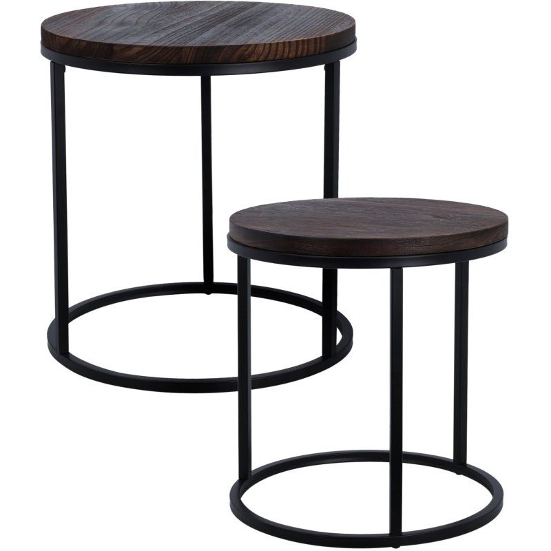 HOMESTYLING Stolík odkladacia okrúhly súprava 2 ks pr. 38 / 43 cm KO-AAE442390
