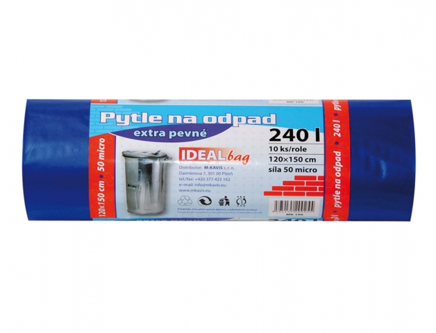 Vrece na odpad EXTRA PEVNÝ 120x150cm 240l 50mic 10ks