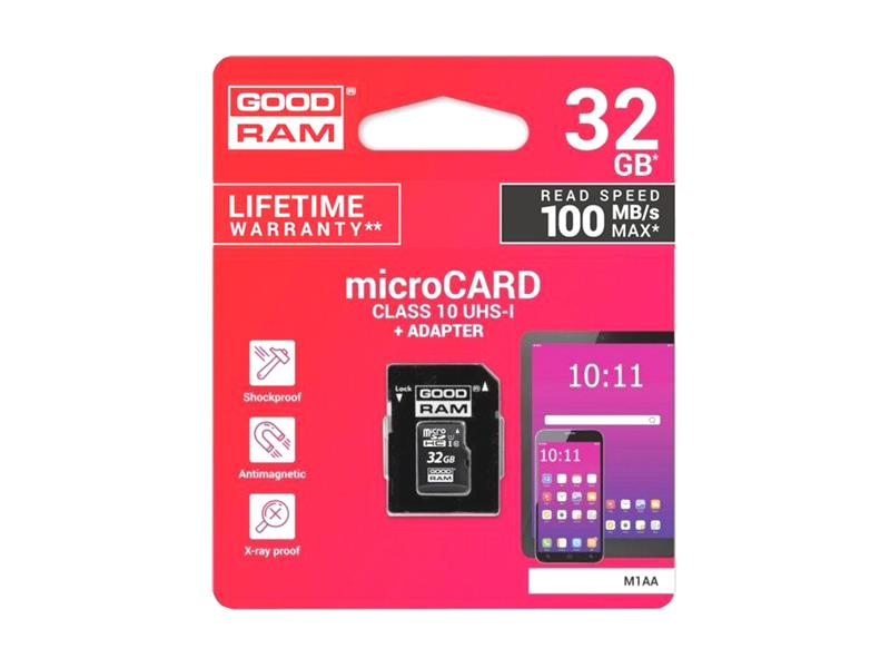 Karta pamäťová GOODRAM micro SD 32 GB s adaptérom
