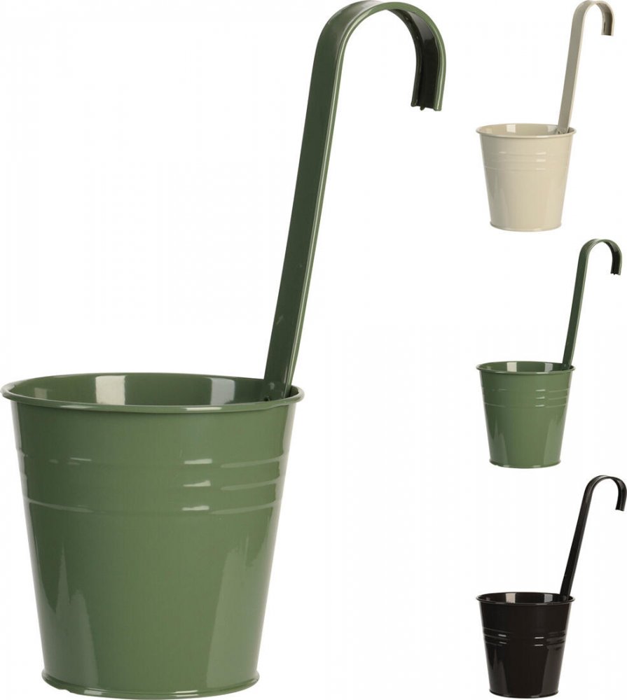 kvetináč dekoračný 13cm závesný, plech mix farieb