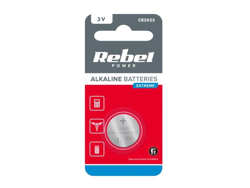 Batéria CR2025 REBEL EXTREME 1ks/blister