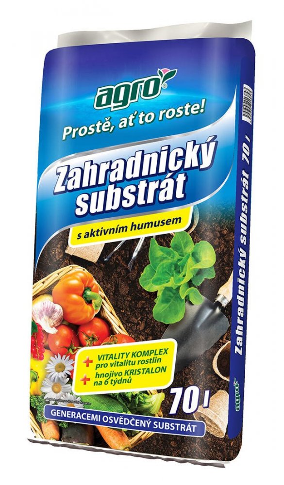 substrát záhradnícky 70l AGRO
