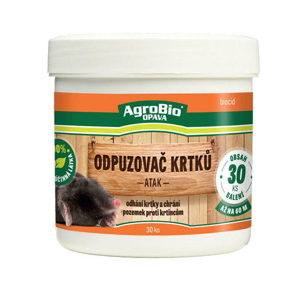 Odpudzovač krtkov AgroBio Atak 30ks