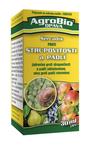 Prípravok proti chrastavitosti a múčnatke AgroBio Sercadis 30 ml
