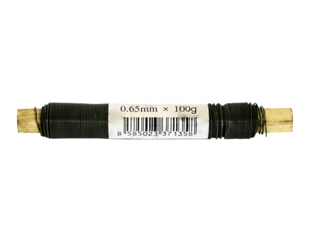 Drôt kvetinový viazací lakovaný železný čierny 100g 0,65mm