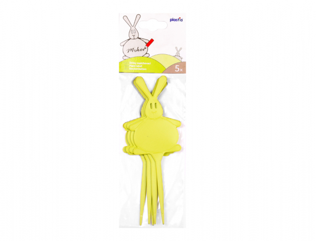 Menovka zapichovacie ZAJAC plastová svetlozelená 18cm 5ks