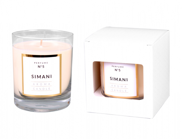 Sviečka v skle PARFUME NO.5 Simani vonná 250g