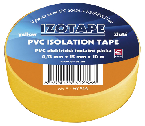 Páska izolačná PVC 15/10m žltá EMOS