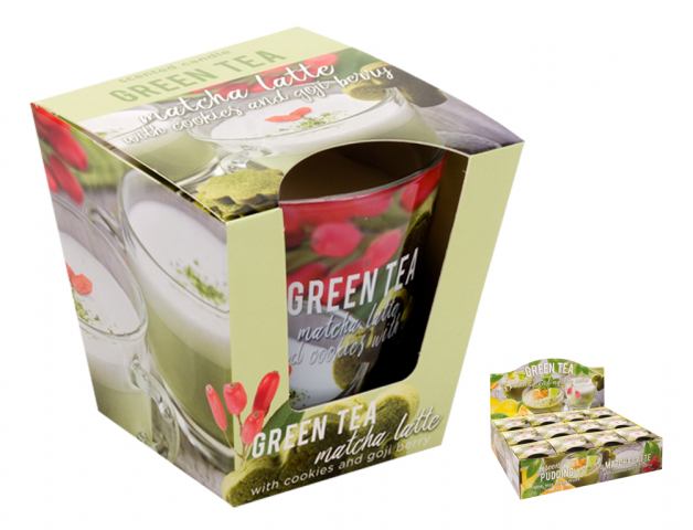 Svíčka ve skle ZELENÝ ČAJ - MATCHA 115g