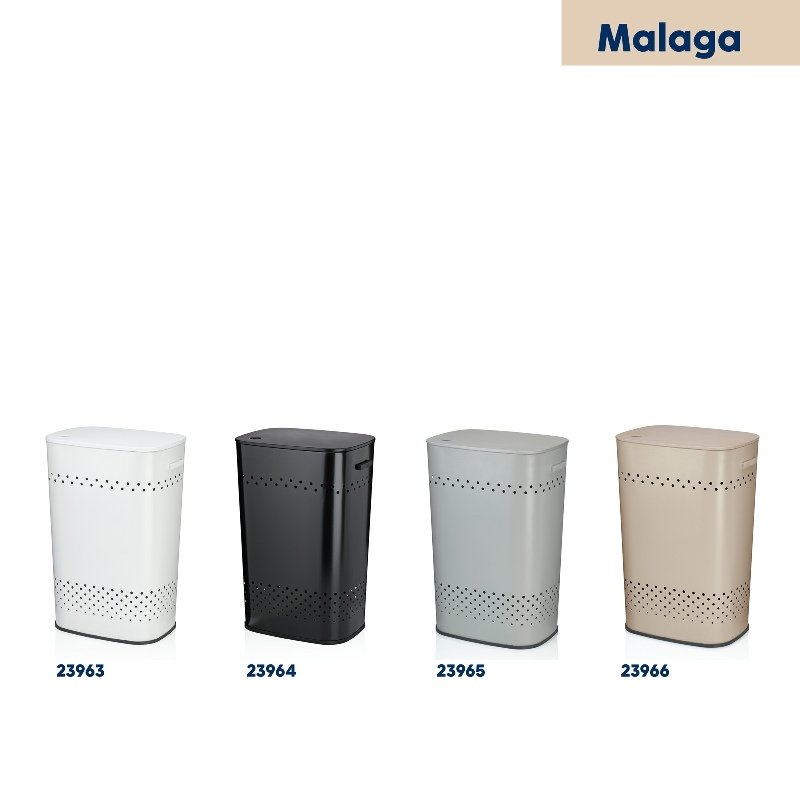 KELA Kôš na bielizeň sedací Malaga kovový biely 39,5x29,5x57,5cm KL-23963