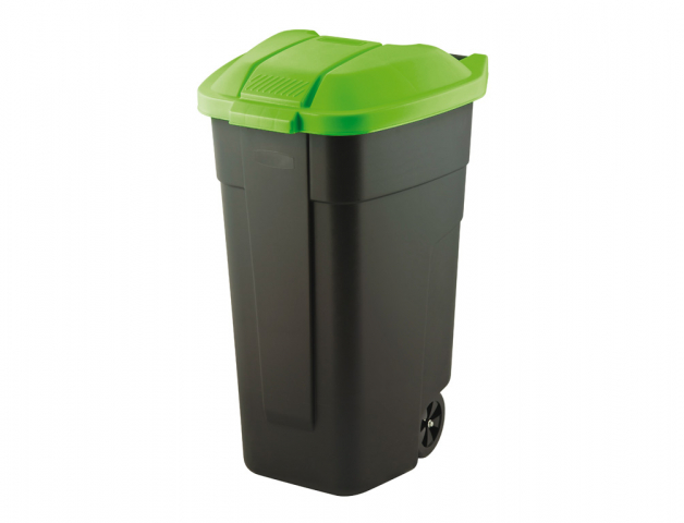 Popolnice na záhradný odpad plastová zelená 110l 58x52x88cm