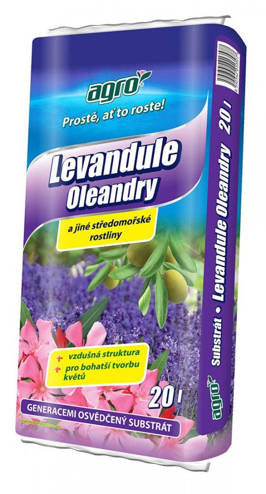 substrát pre levandule a stredomor.rastliny 20l AGRO