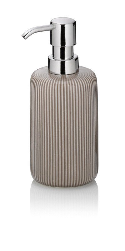 KELA Dávkovač mydla Ava keramika šedá 350 ml KL-24422