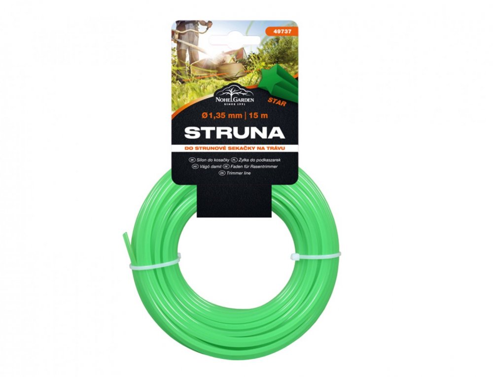 Struna do kosačky hviezda 1,35mmx15m