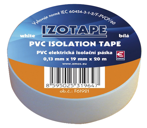 Páska izolačná PVC 19/20m biela EMOS