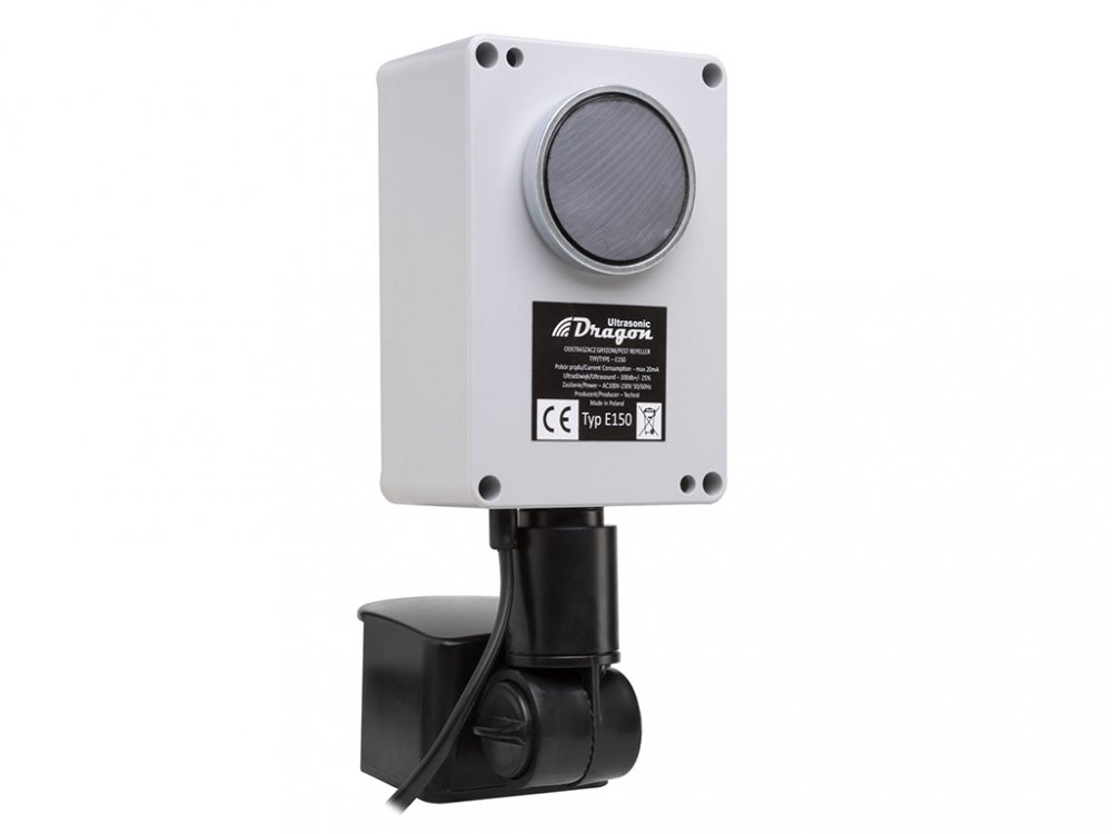 Vodotěsný ultrazvukový plašič na kuny, myši a potkany  DRAGON ULTRASONIC E150